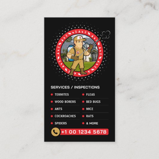 Pest control Service, Exterminator, Fumigation 名刺 (正面)