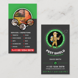 Pest control Service, Exterminator, Fumigation Bus 名刺