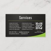 Pest Control Service QR Code Metallic 名刺 (裏面)