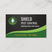 Pest Control Service QR Code Metallic 名刺 (正面)