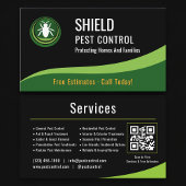 Pest Control Service QR Code Professional 名刺