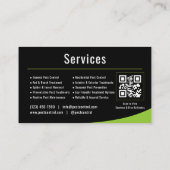 Pest Control Service QR Code Professional 名刺 (裏面)