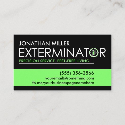 Pest Control Services - Exterminator 名刺 (正面)