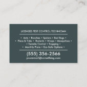 Pest Control Services - Exterminator 名刺 (裏面)