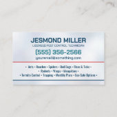 Pest Control Services - Exterminator 名刺 (裏面)