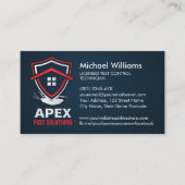Pest Control Services - Exterminator Business Card 名刺 (正面)