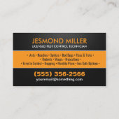 Pest Control Services - Exterminator Business Card 名刺 (裏面)