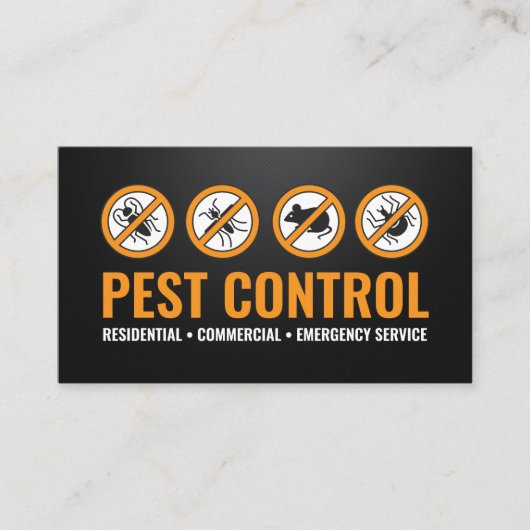 Pest Control Services - Exterminator Business Card 名刺 (正面)