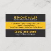Pest Control Services - Exterminator Business Card 名刺 (裏面)
