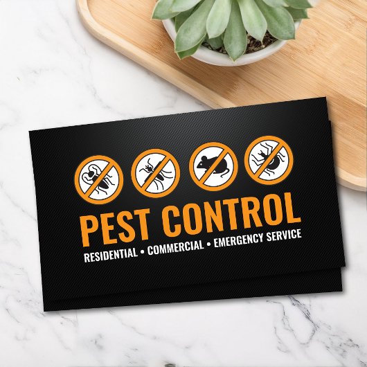 Pest Control Services - Exterminator Business Card 名刺