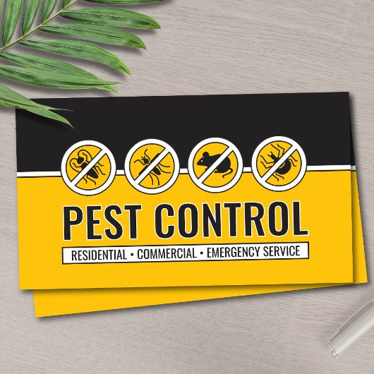 Pest Control Services - Exterminator Business Card 名刺