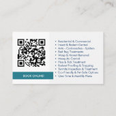 Pest Control Services - Exterminator Business Card 名刺 (裏面)