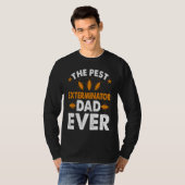 Pest Exterminator Dad Ever Bug Pest Control Techni Tシャツ (正面フル)