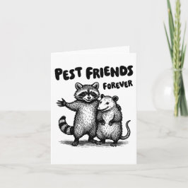 Pest Friends Forever Black Print カード