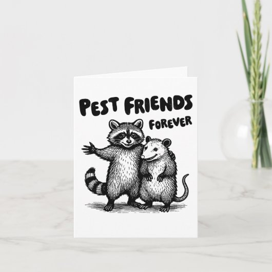 Pest Friends Forever Black Print カード (正面)