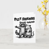 Pest Friends Forever Black Print カード (黄色い花)