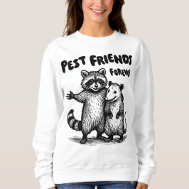 Pest Friends Forever Black Print スウェットシャツ