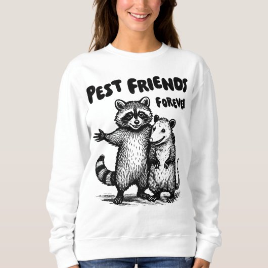 Pest Friends Forever Black Print スウェットシャツ (正面)