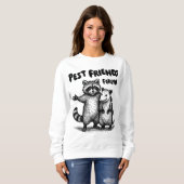 Pest Friends Forever Black Print スウェットシャツ (正面フル)