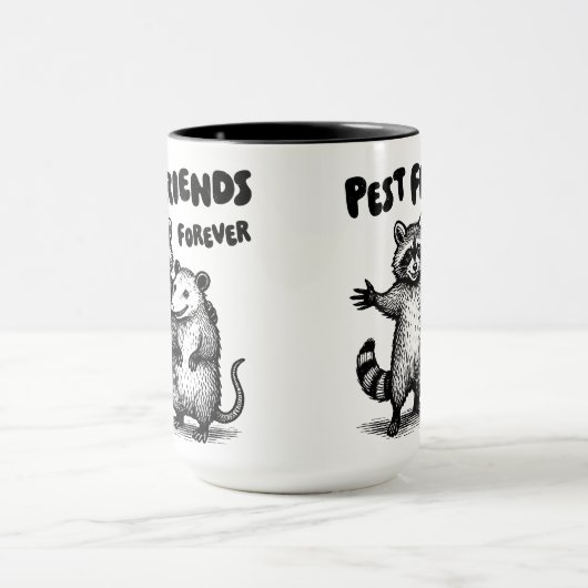 Pest Friends Forever Black Print マグカップ (中央)