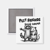 Pest Friends Forever Black Print マグネット (正面/裏面)