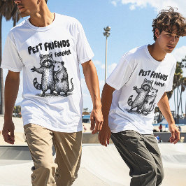 Pest Friends Forever Black Print Tシャツ