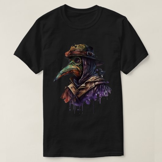 Pestdoktor Rabe - Mittelalter Steampunk Paist Doc Tシャツ (デザイン正面)