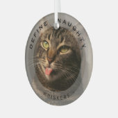 Petおもしろいがクリスマスいけなの写真ガラスを定義 ガラスオーナメント (正面左)