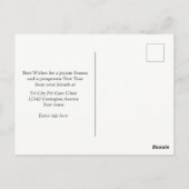 PETケアビジネス犬のスレッドのクリスマス ポストカード (裏面)