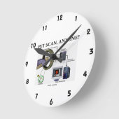 PETスキャン誰か?(ポジトロン断層撮影) ラウンド壁時計 (傾斜)