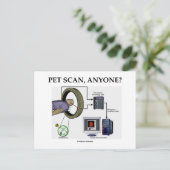 PETスキャン、誰か？（ポジトロン放出断層撮影） ポストカード (スタンド正面)