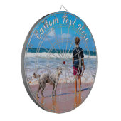 Petフォトダーツボードのパーソナライズカスタム文字 ダーツボード (正面左)