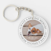 Petメモリアルいつも特別記念写真モダン キーホルダー (正面)