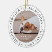Petメモリアルいつも特別記念写真モダン セラミックオーナメント (左)
