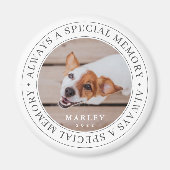 Petメモリアルいつも特別記念写真モダン マグネット (正面)