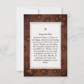 Petメモリアルカード3.5"x5" – チョコレートブラウン写真 出欠カード (裏面)