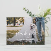 Petモダンの写パーソナライズされた真の結婚脚本 サンキューカード (スタンド正面)