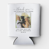 Petモダンの写パーソナライズされた真の結婚脚本 缶クーラー (正面)