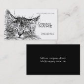 Pet獣医猫の子猫の猫の博士 名刺 (正面/裏面)