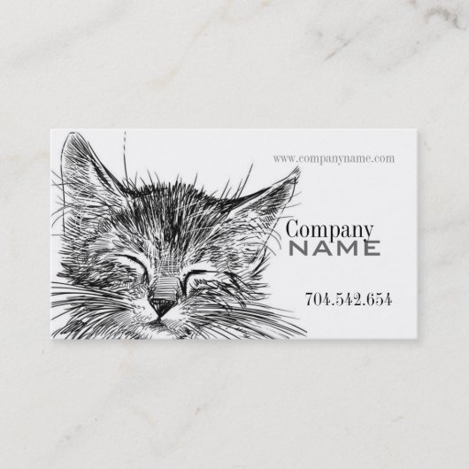 Pet獣医猫の子猫の猫の博士 名刺 (正面)