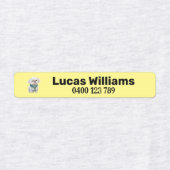 Pet1a名パーソナライズされた&電話番号アイロン ラベル (デザイン2)