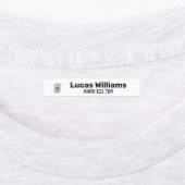 Pet1a名パーソナライズされた&電話番号アイロン ラベル (貼付)