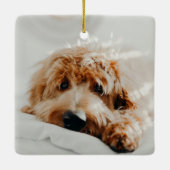 Pet おもしろい2いけなフォトクリスマス セラミックオーナメント (裏面)