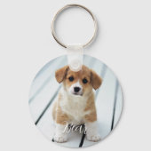 Pet & パーソナライズされたFamily Keychain – エングラヴカスタムィル キーホルダー (正面)