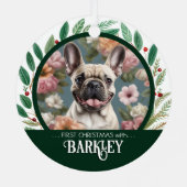 Pet 2 Photo 1st Christmas  メタルオーナメント (裏面)