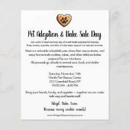 Pet Adoption Bake Sale Fundraiser チラシ
