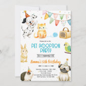 Pet Adoption Party Invitation 招待状 (正面)
