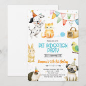 Pet Adoption Party Invitation 招待状 (正面/裏面)