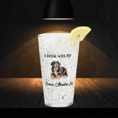 Pet Bernese Watercolor Personalize タンブラーグラス