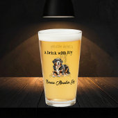 Pet Bernese Watercolor Personalize タンブラーグラス